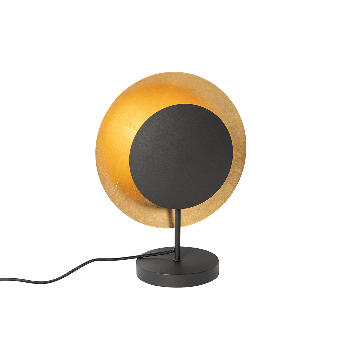 Art deco tafellamp zwart met goud - Emilienne