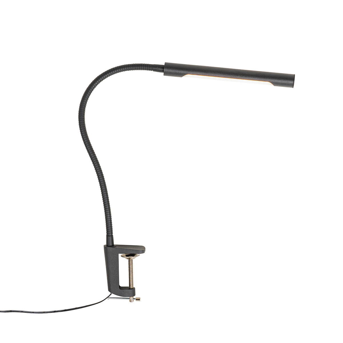 Klem bureaulamp zwart incl. LED met touch dimmer - Lionard