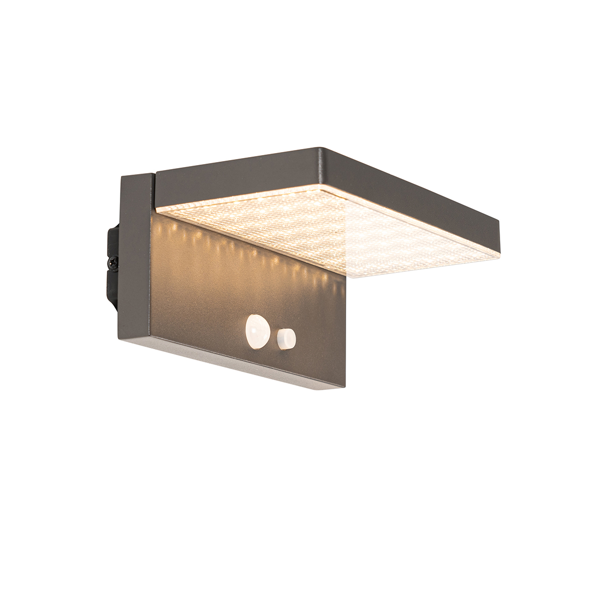 Buiten wandlamp donkergrijs incl. LED en solar - Sunnie