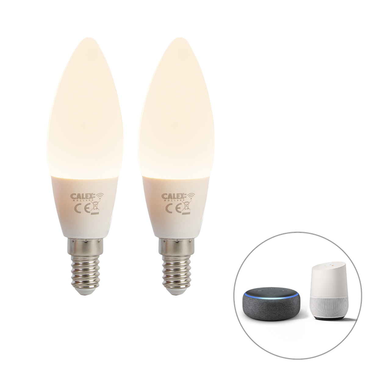 Set van 2 smart E14 LED lampen B35 4