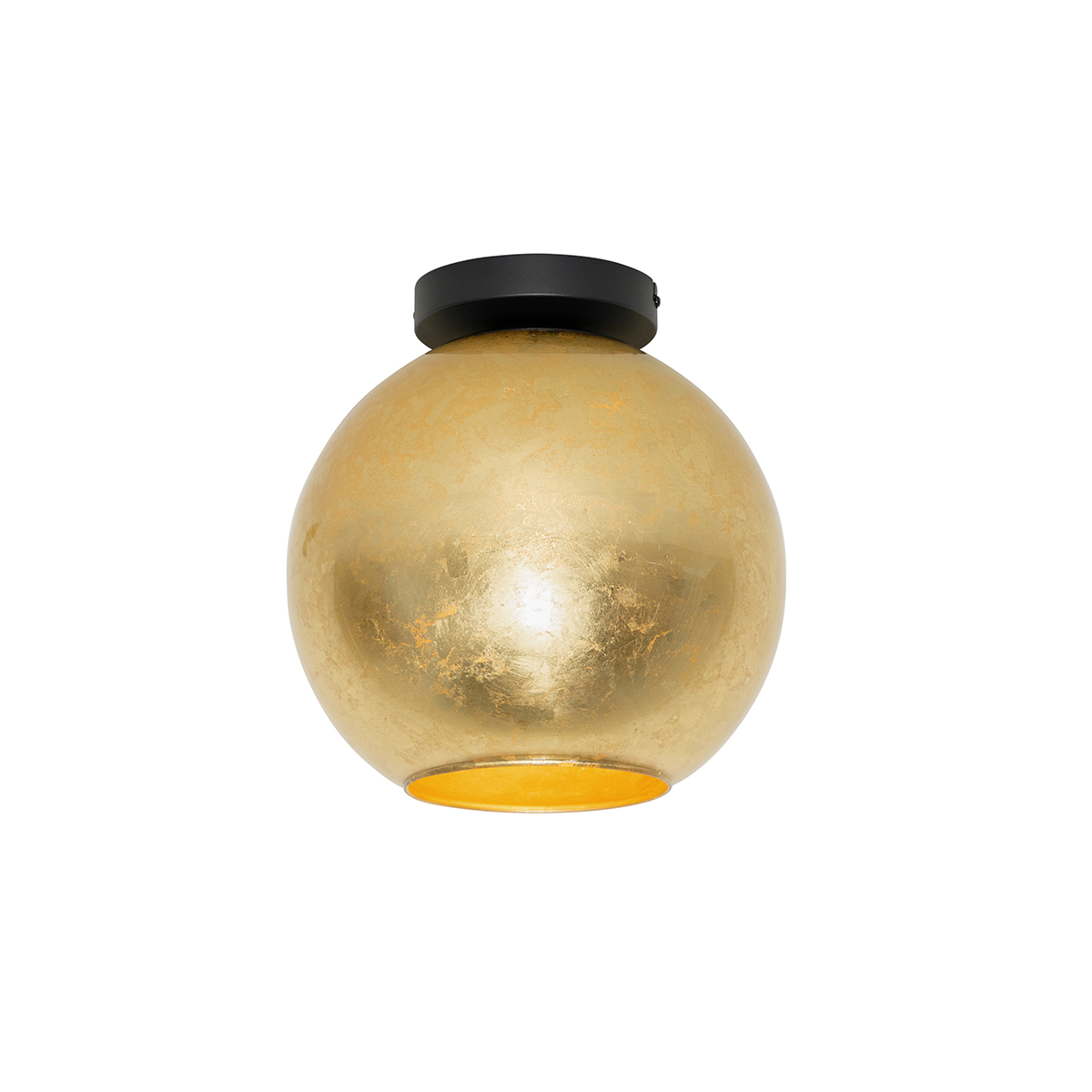 Design plafondlamp goud met zwart - Bert