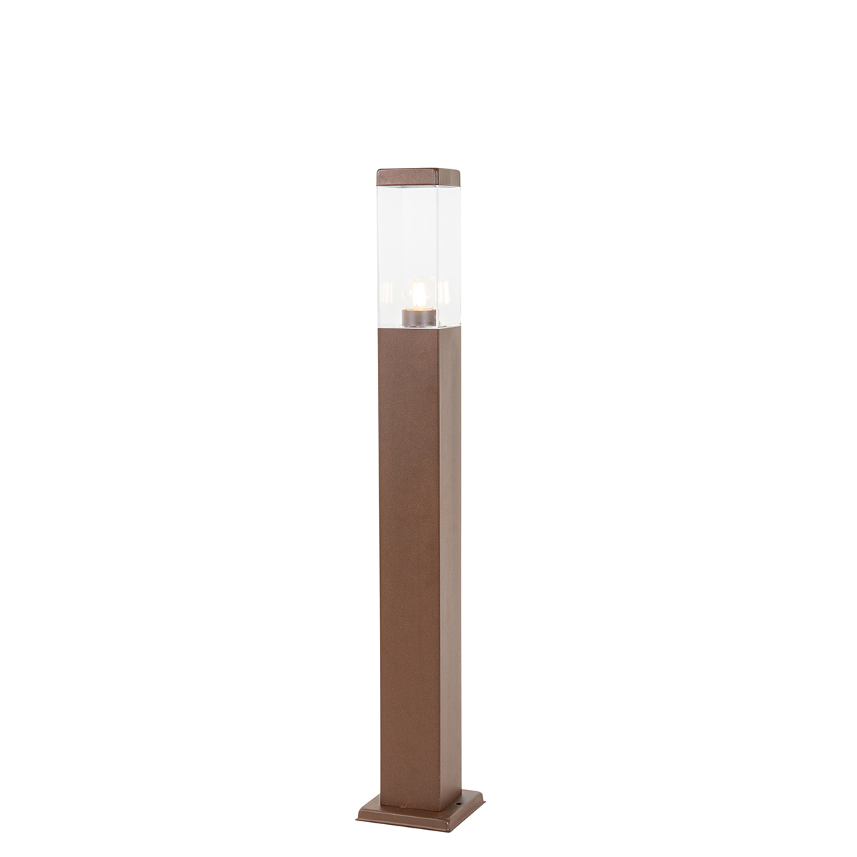 Moderne buitenlamp paal roestbruin 80 cm - Malios