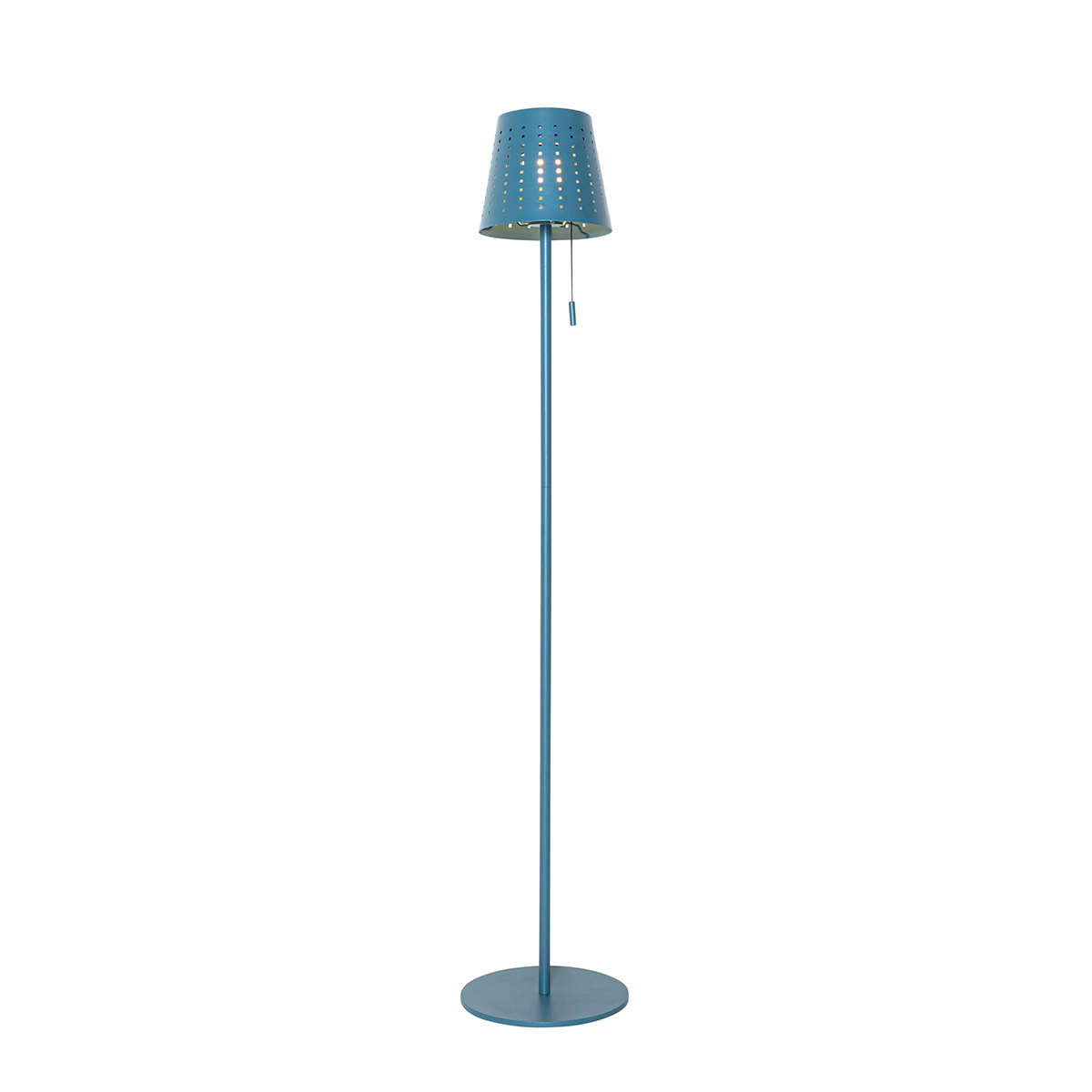 Buiten vloerlamp blauw incl. LED 3-staps dimbaar op solar - Ferre