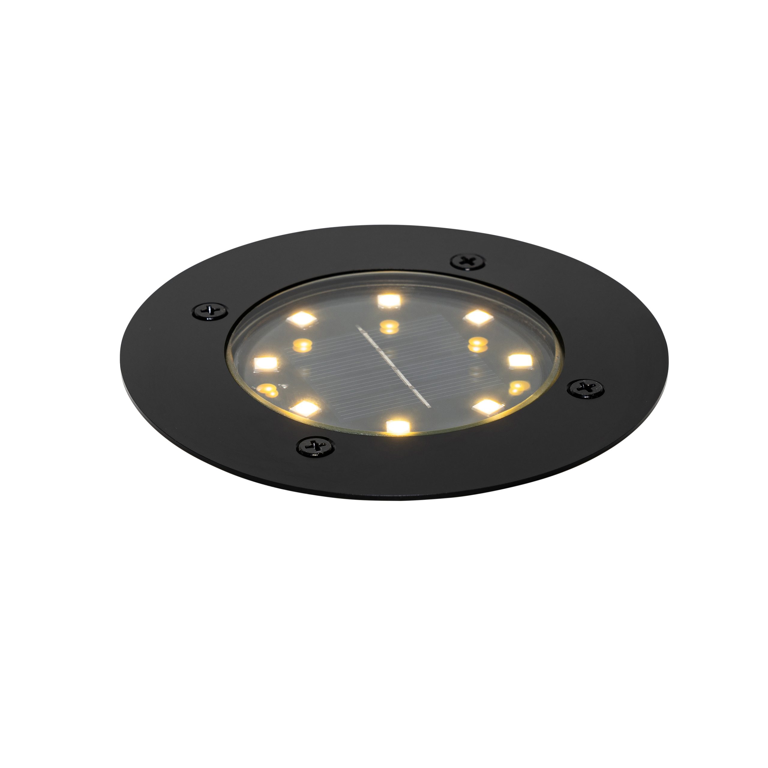 Moderne grondspot zwart incl. LED IP65 Solar - Terry