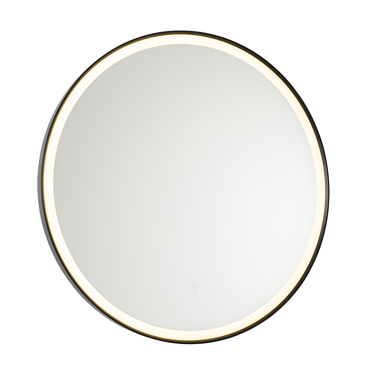Koupelnové zrcadlo černé 70 cm včetně LED s dotykovým stmívačem - Miral