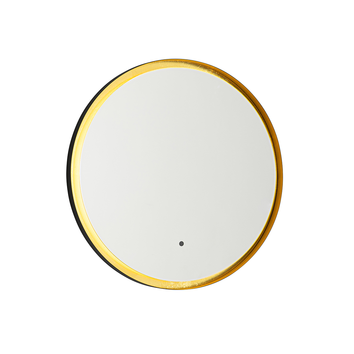 Moderní koupelnové zrcadlo černé se zlatem včetně LED stmívatelné - Pim