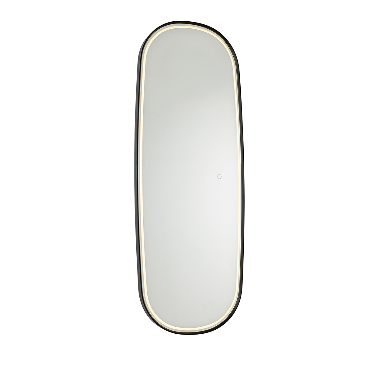 Moderní koupelnové zrcadlo černé včetně LED stmívatelné - Geraldien