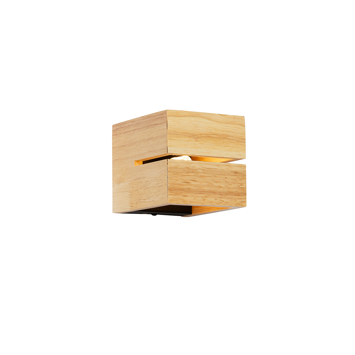 Landelijke wandlamp eiken hout 9