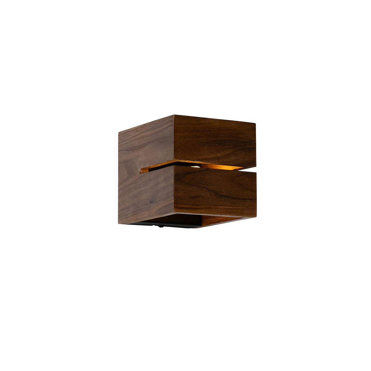 Landelijke wandlamp walnoot hout 9