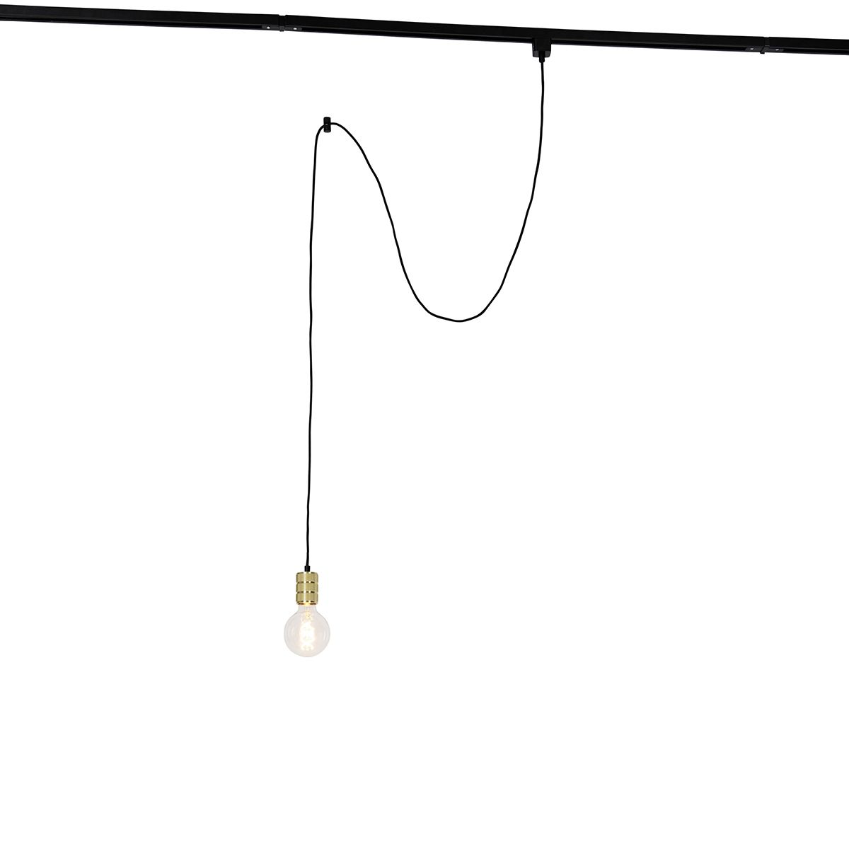 Hanglamp met rail ophanging goud - Cavalux