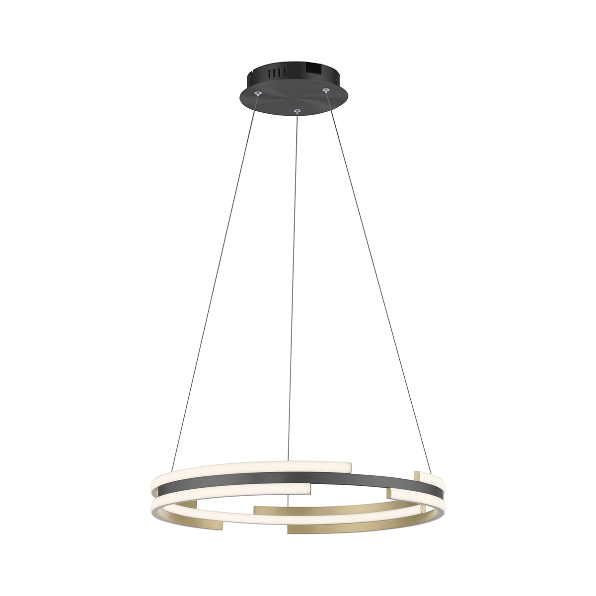 Smart hanging lamp black with brass incl. LED dimmable - Nikki