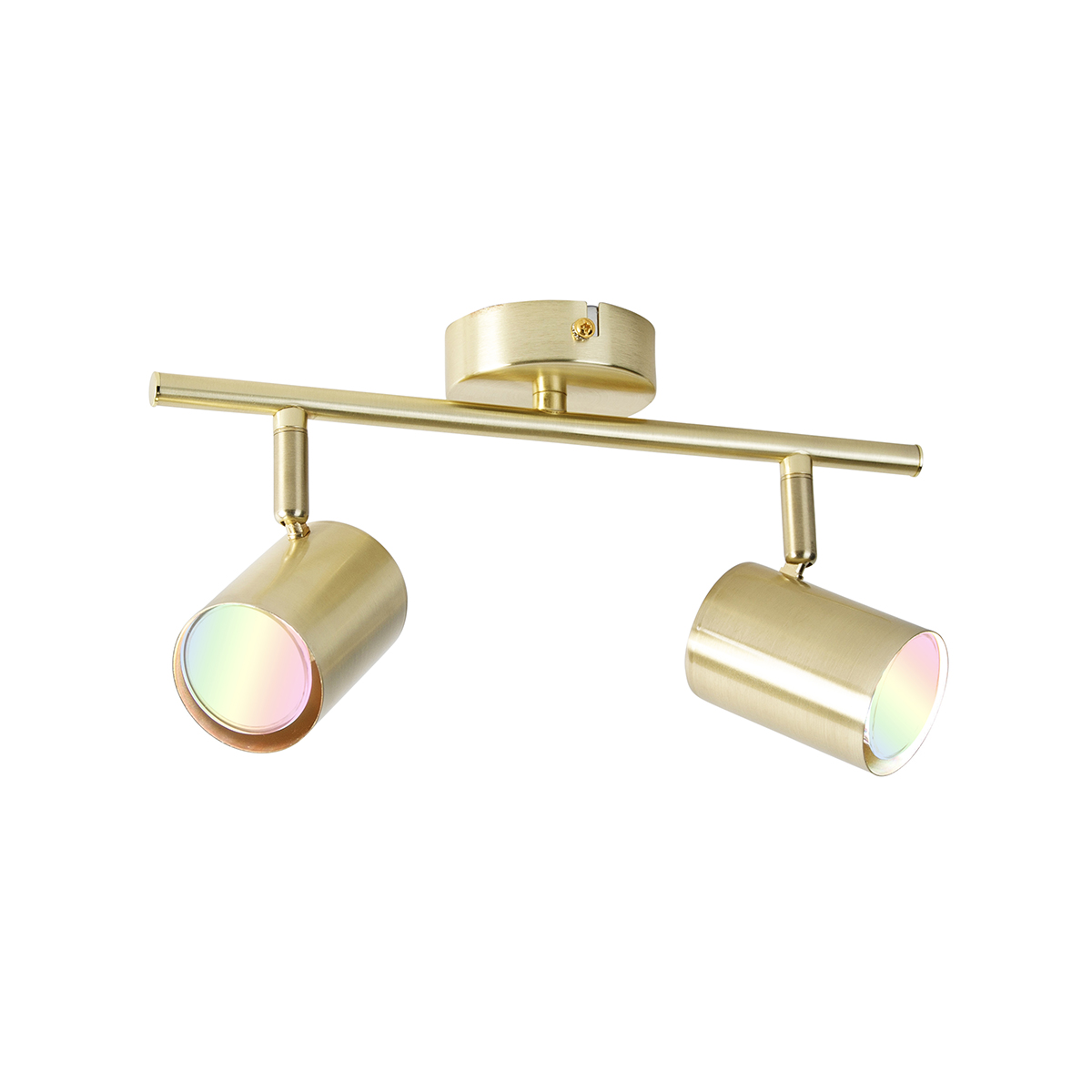 Smart plafondlamp messing verstelbaar incl. 2 Wifi GU10 - Jeana