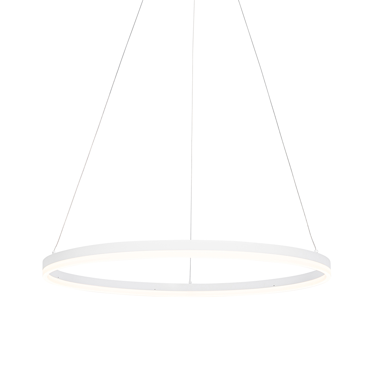 Designové závěsné svítidlo bílé 80 cm včetně LED 3 stupňové stmívatelné - Anello