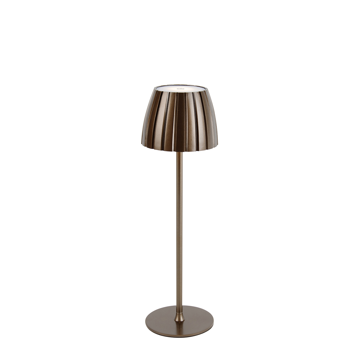 Moderne tafellamp brons 3-staps dimbaar oplaadbaar - Dolce