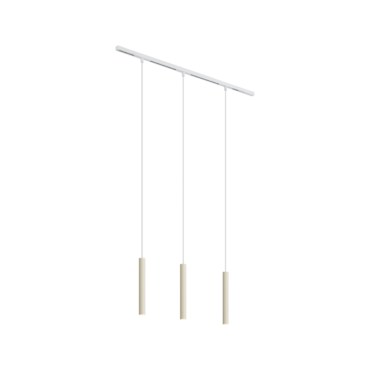 Moderní kolejnicový systém se 3 bílými závěsnými světly 1-fázový - Slimline Keno