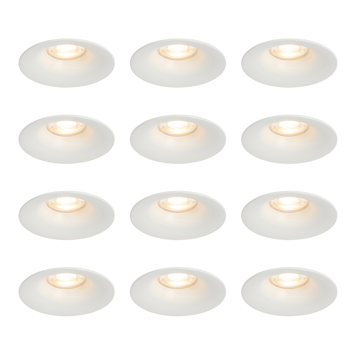 Set van 12 inbouwspots wit GU10 50mm - Gijs