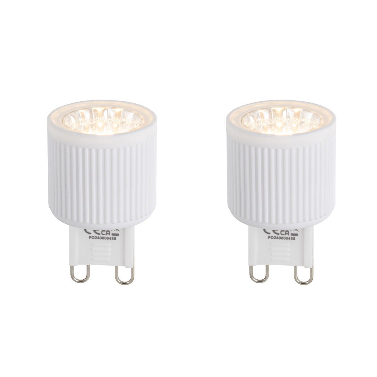 Set van 2 G9 20mm dimbare LED lampen 3W 300 lm 2700K