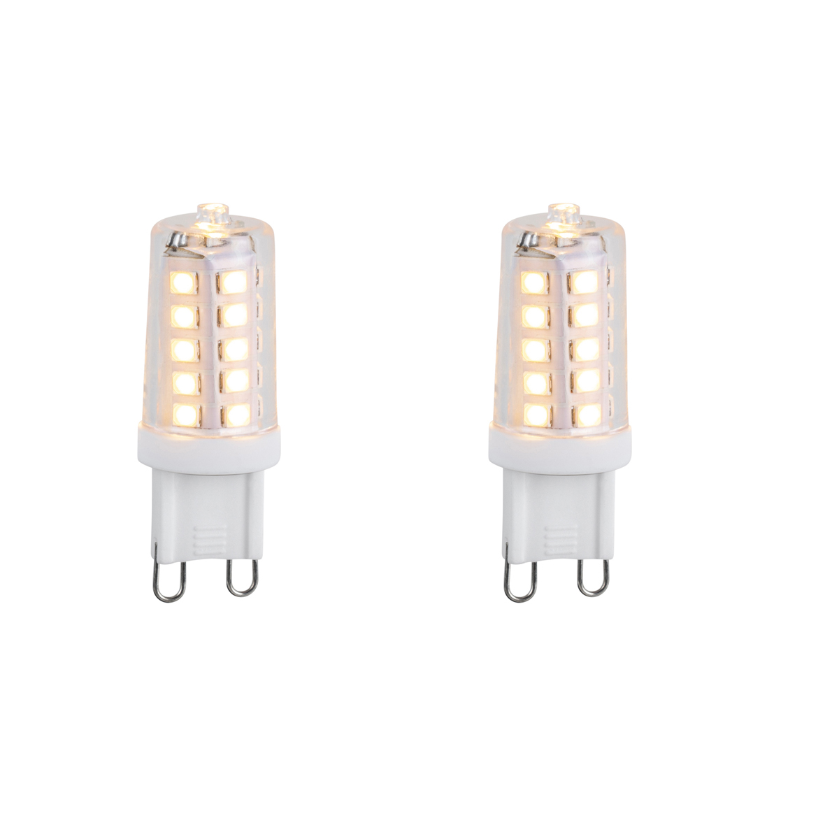 Set van 2 G9 3-staps dimbare LED lampen 3W 250 lm 2700K