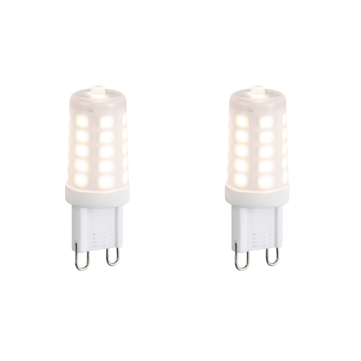 Set van 2 G9 3-staps dimbare LED lampen opaal 3W 250 lm 2700K