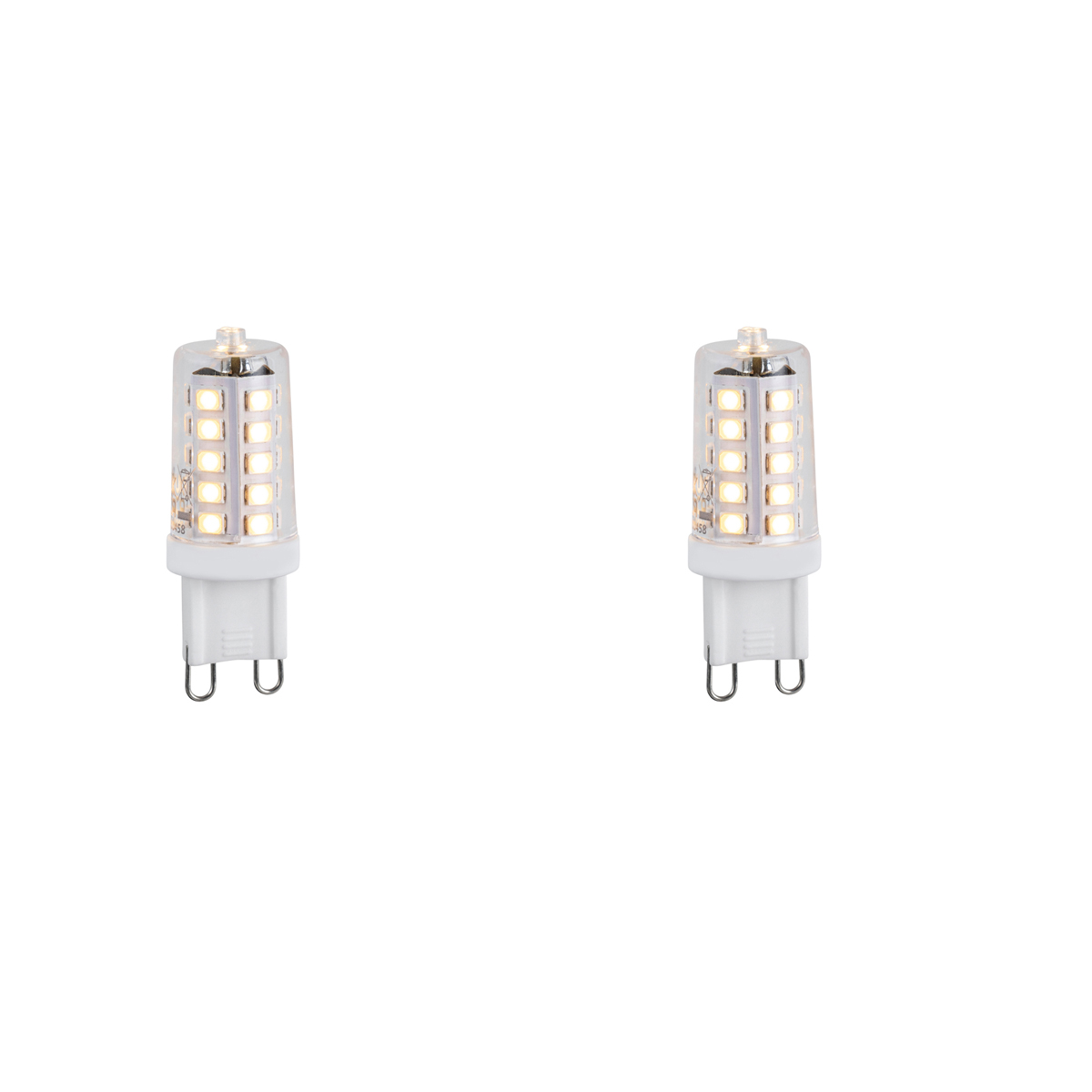 Set van 2 G9 dimbare LED lampen 1.2W 100 lm 2700K