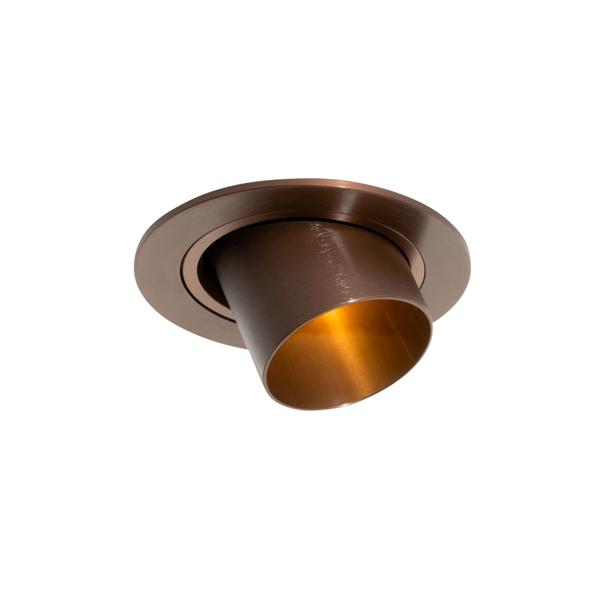 Moderní zapuštěné bodové svítidlo tmavě bronzové GU10 35 mm kulaté otočné - Installa