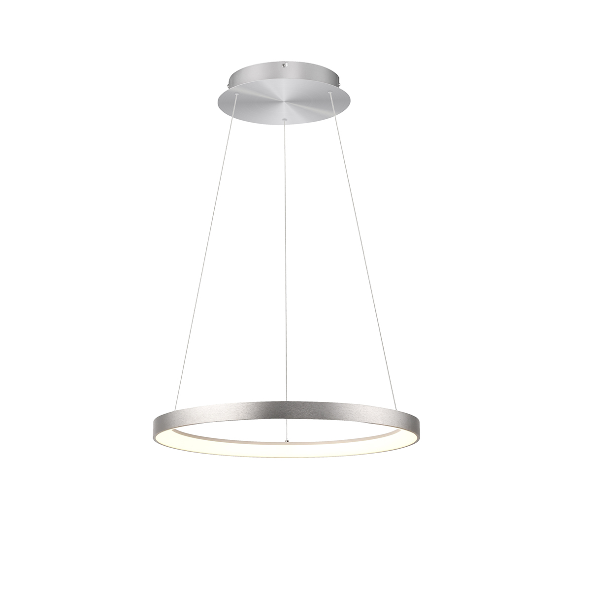 Design hanglamp aluminium incl. LED dimbaar easylift - Hoop