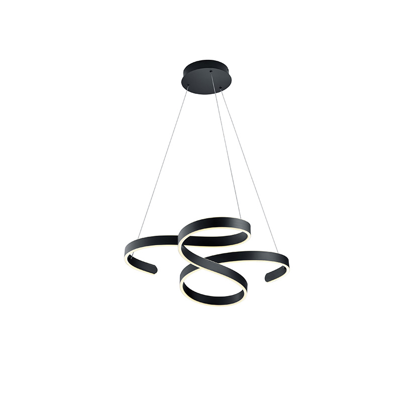 Designová závěsná lampa šedá včetně LED 3stupňové stmívatelné - Frank