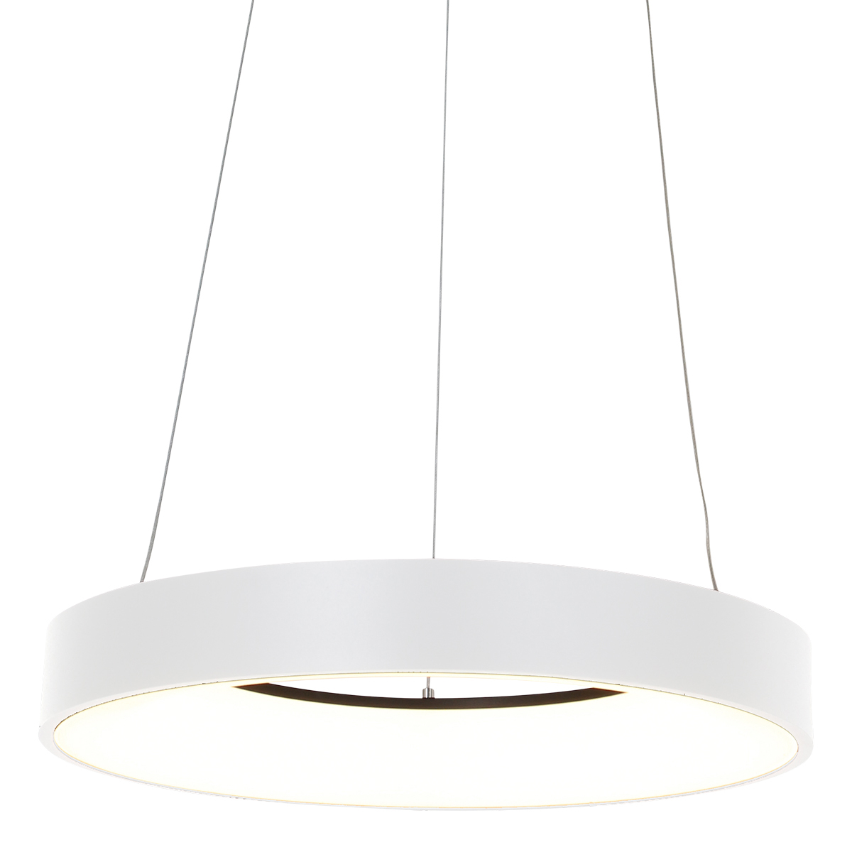Designové závěsné svítidlo bílé včetně stmívatelné LED - Ringlede