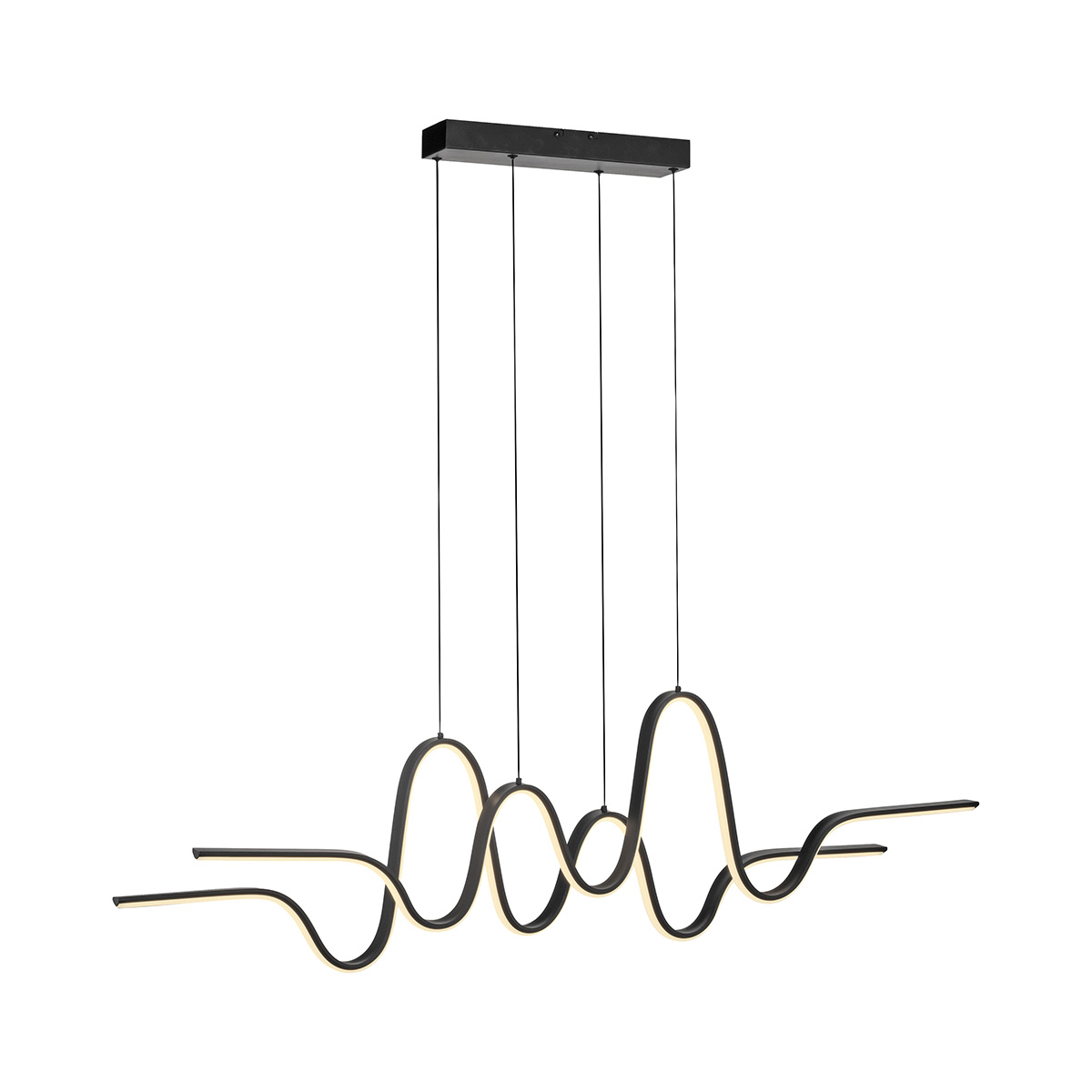 Designové závěsné svítidlo černé vč. stmívatelné LED Easylift - Altitude