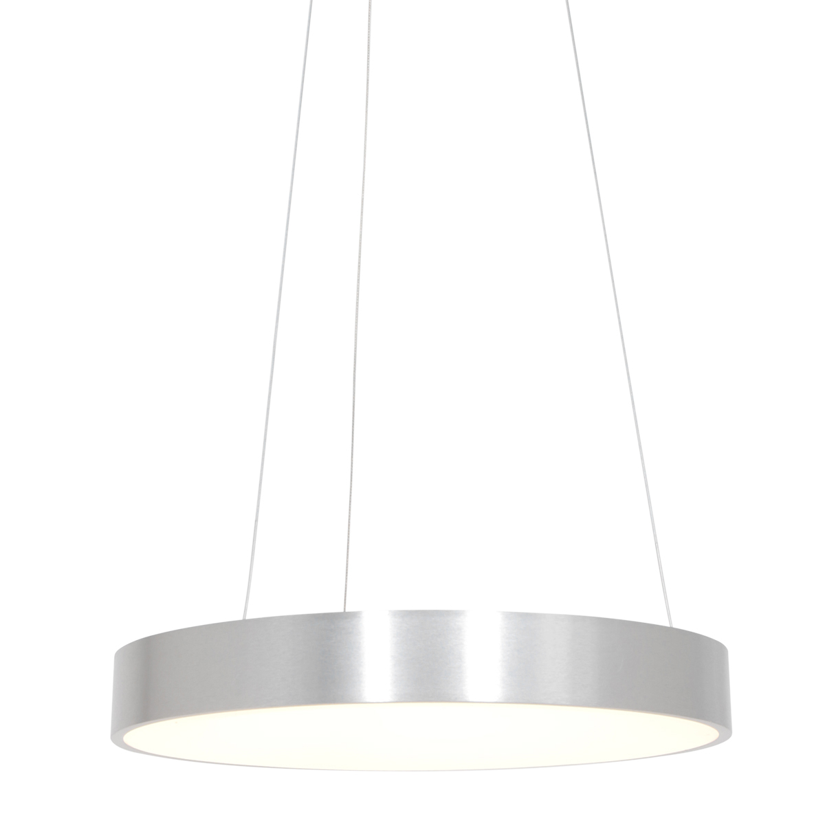 Designové závěsné svítidlo stříbrné včetně stmívatelné LED - Ringlede