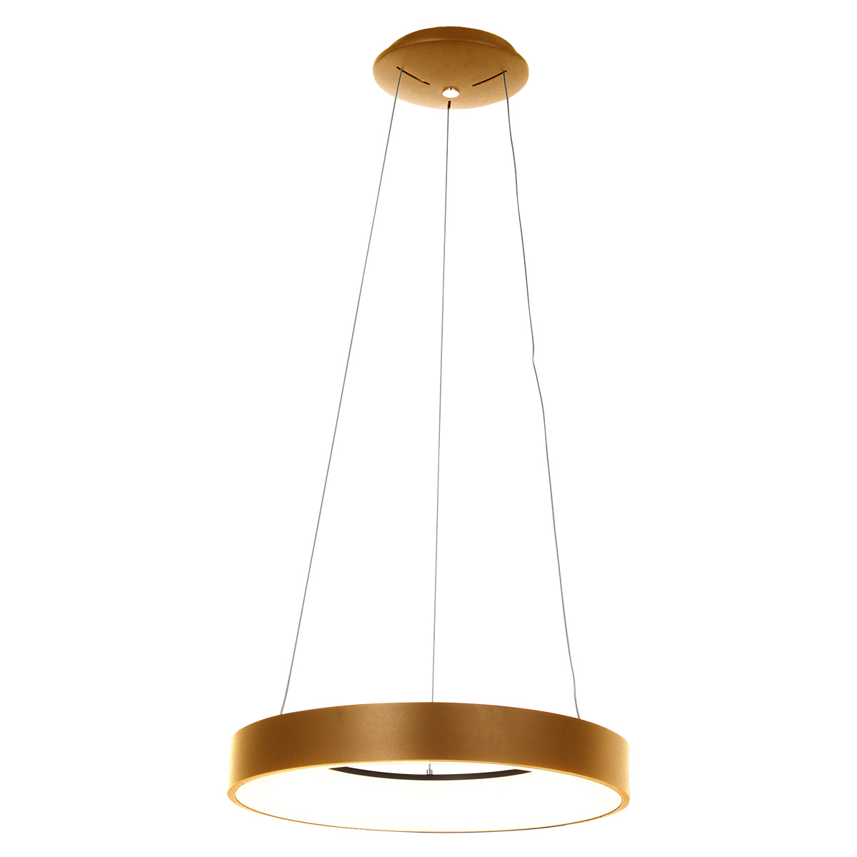 Designové závěsné svítidlo zlaté včetně stmívatelné LED - Ringlede