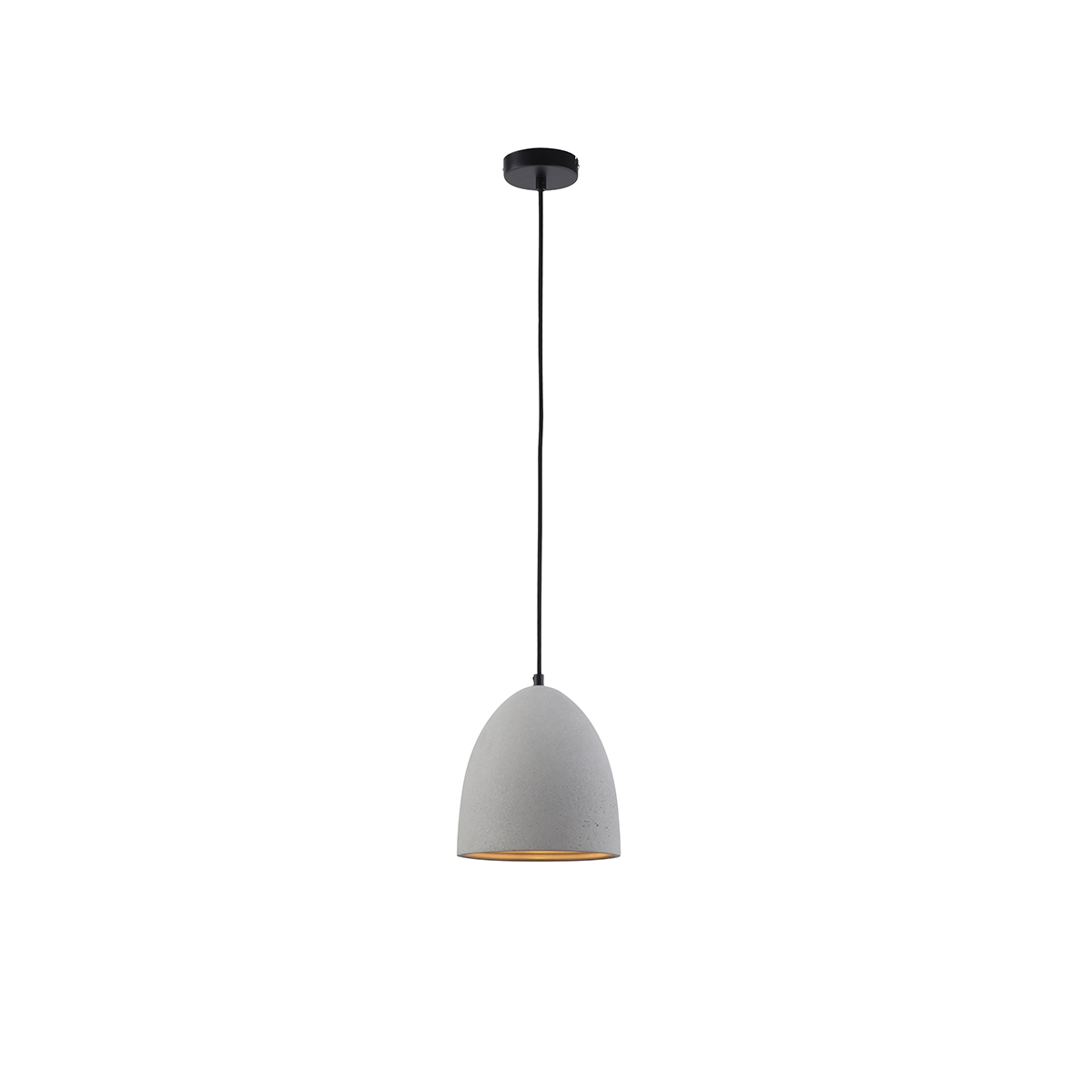 Moderne hanglamp zwart met grijs beton - Eton