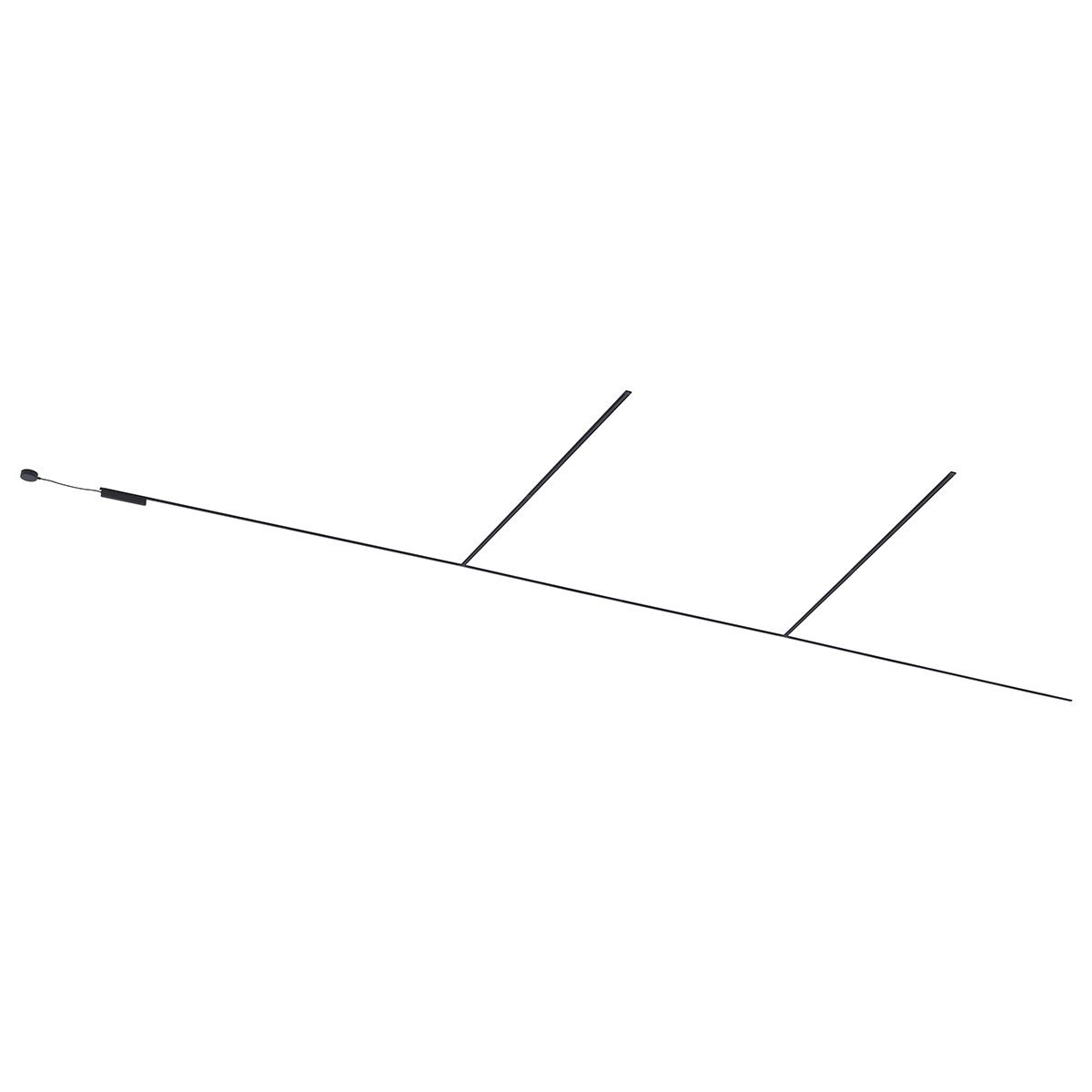 Moderní kolejnicový systém černý 1-fázový 1000 cm - Magnetic