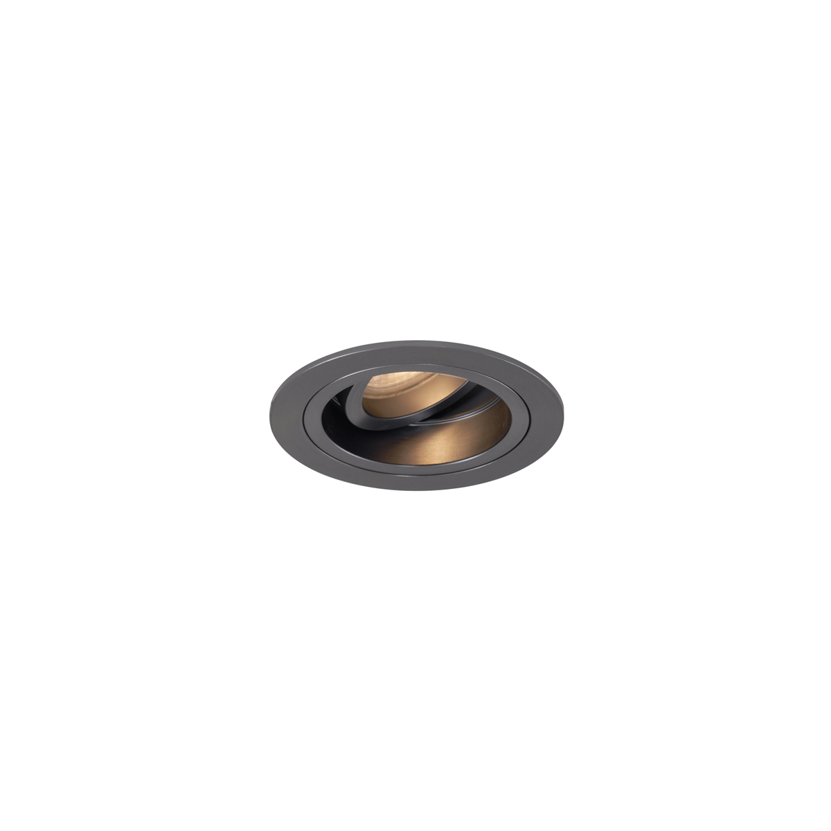 Moderní zapuštěné bodové svítidlo antracitově šedé GU10 50 mm kulaté otočné - Chuck