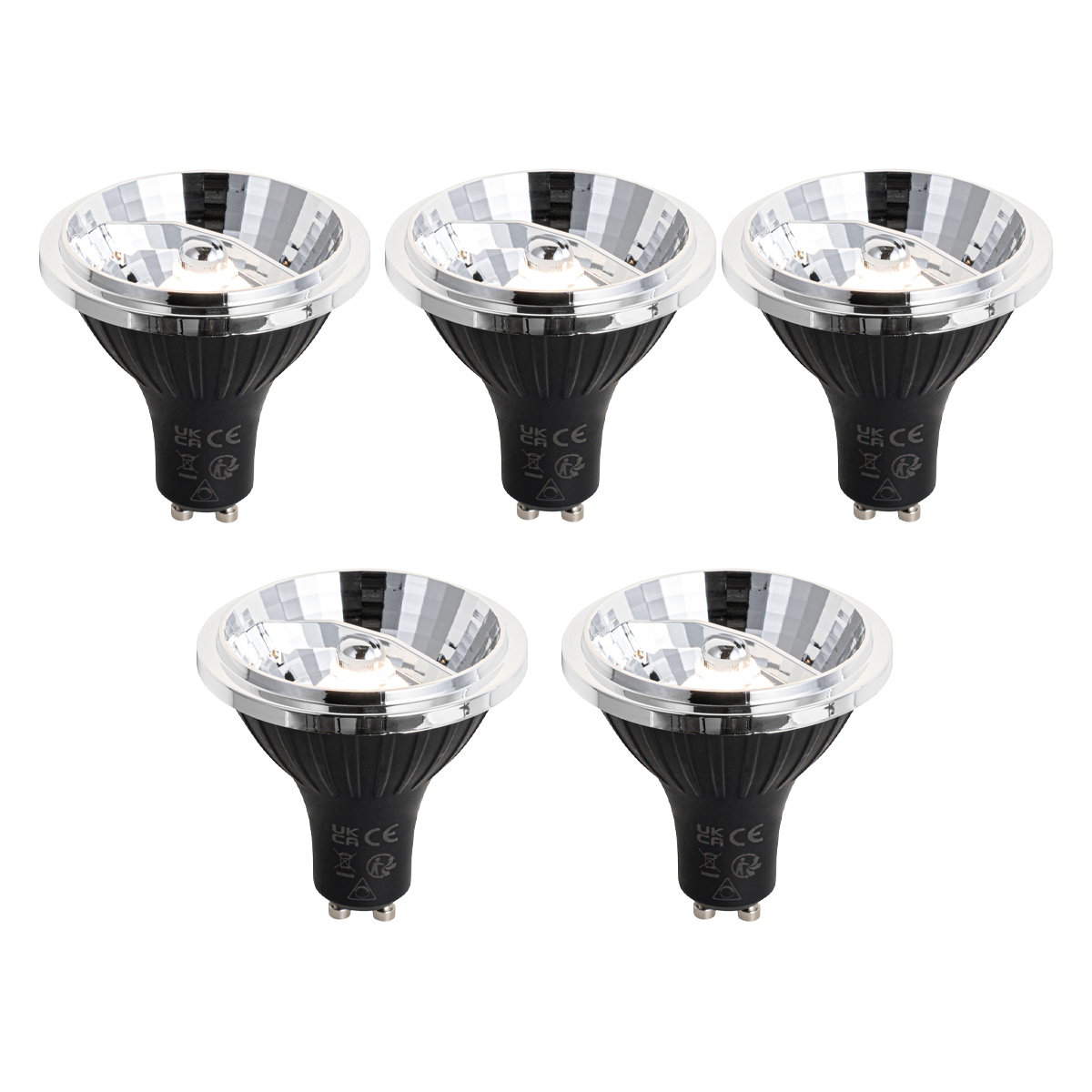Sada 5 GU10 3-stupňové stmívatelné LED žárovky 70mm 6