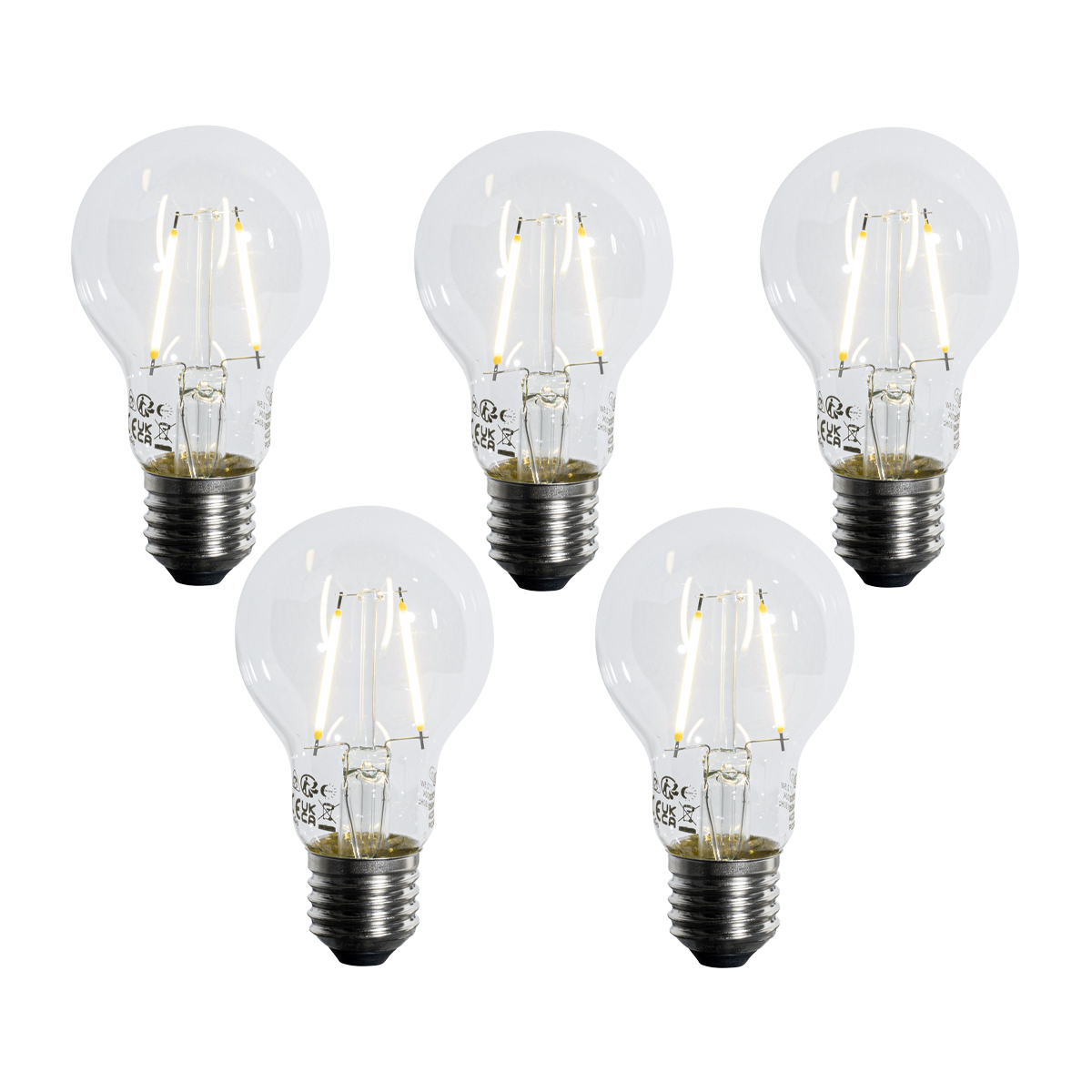 Sada 5 LED žárovek E27 A60 Lux Sensor 2