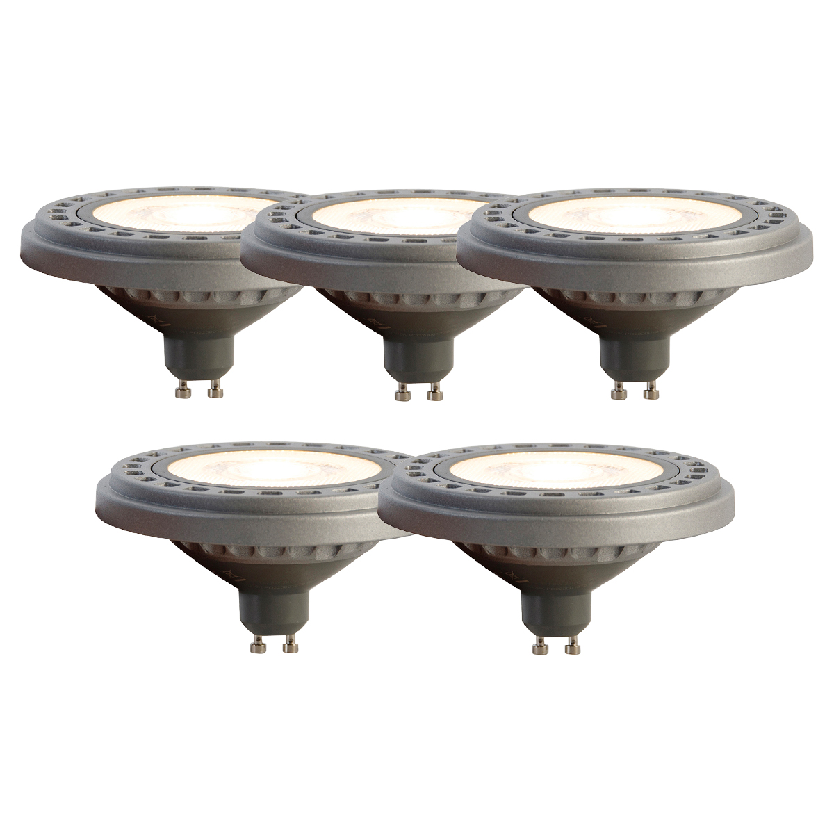 Sada 5 LED žárovek GU10 AR111 8W 750 lm 3000K
