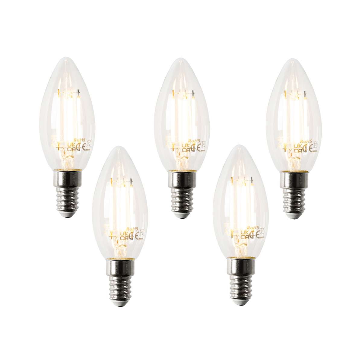 Sada 5 chytrých LED žárovek E14 B35 4