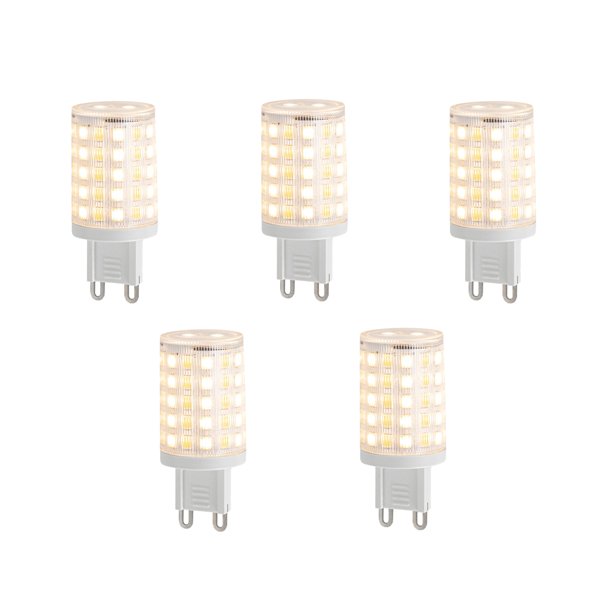 Sada 5 ks Chytré stmívatelné LED žárovky G9 Bright 2