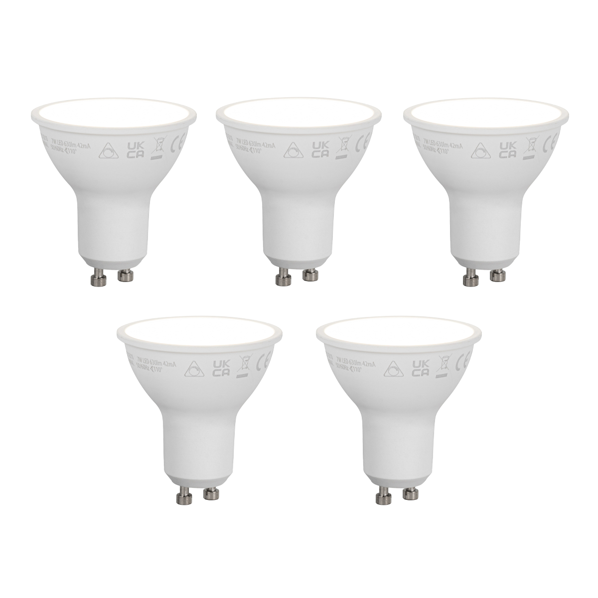 Sada 5 ks Chytré stmívatelné LED žárovky GU10 50 mm Opal 7 W 630 lm 4000 K