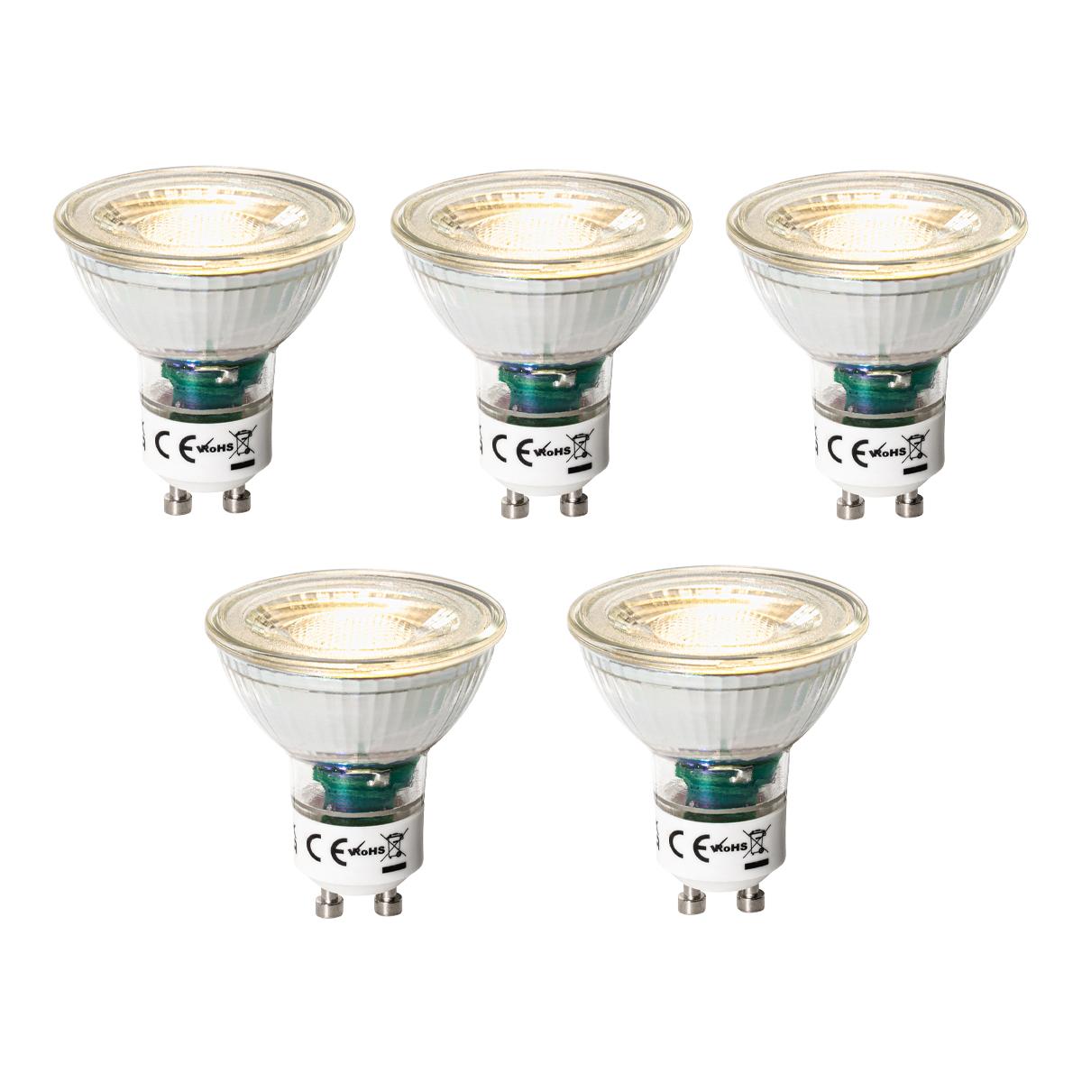Sada 5 ks GU10 3-staps dimbaar LED lamp 7W 700 lm 2700K