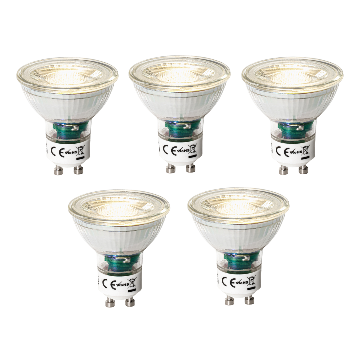 Sada 5 ks GU10 3-staps dimbaar LED lamp 7W 700 lm 3000K