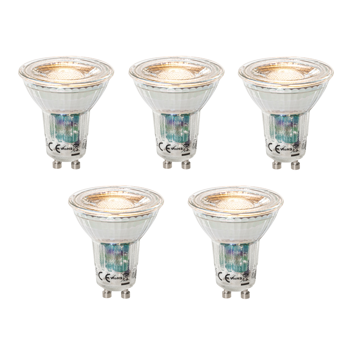 Sada 5 ks GU10 dimbare LED lamp 3W 200 lm 2200 - 6500K
