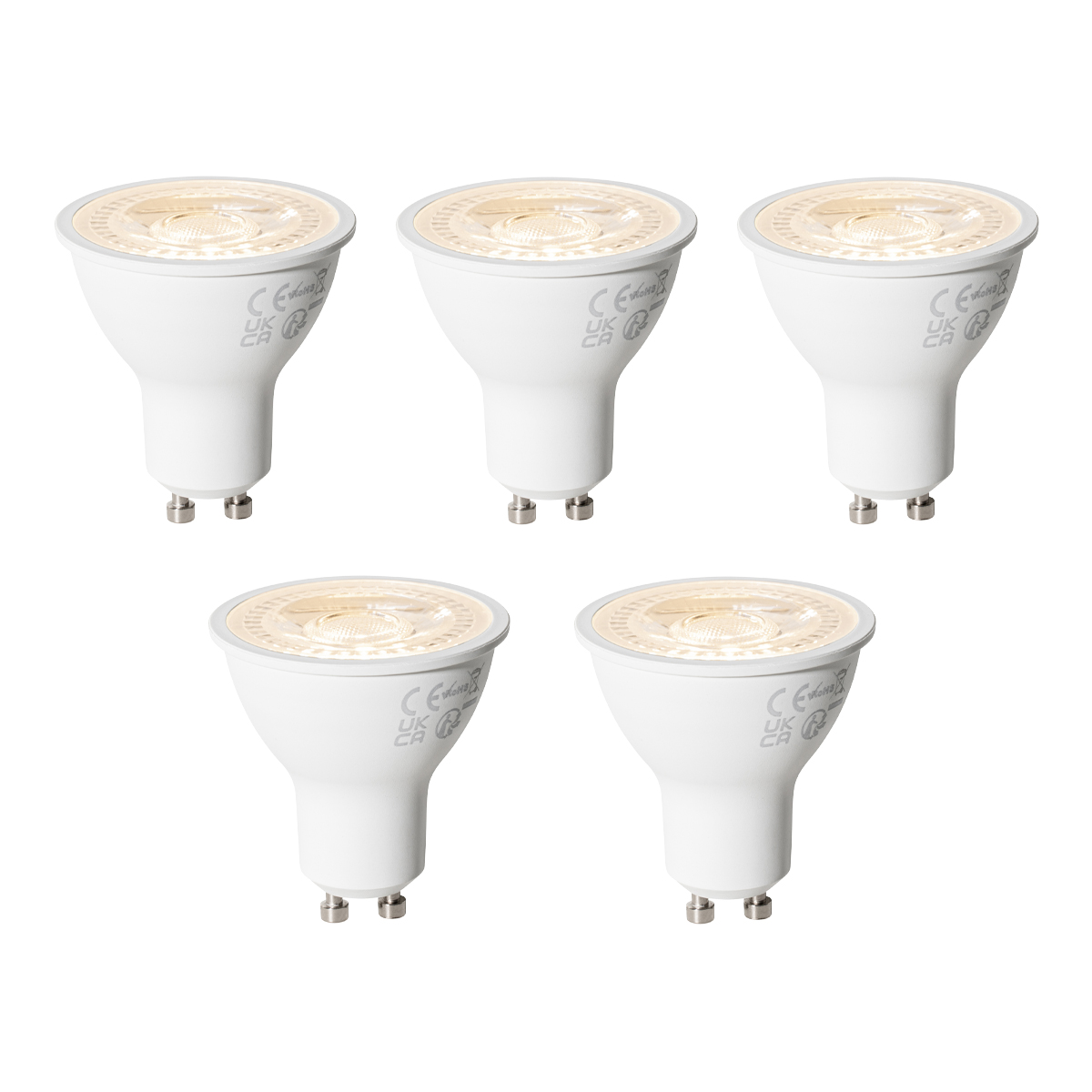 Sada 5 ks GU10 dimbare LED lamp 7W 500 lm 2700K