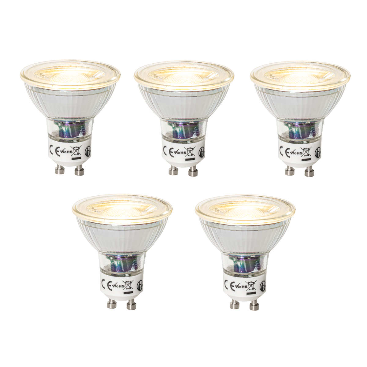 Sada 5 ks GU10 dimbare LED lamp 7W 700 lm 2700K