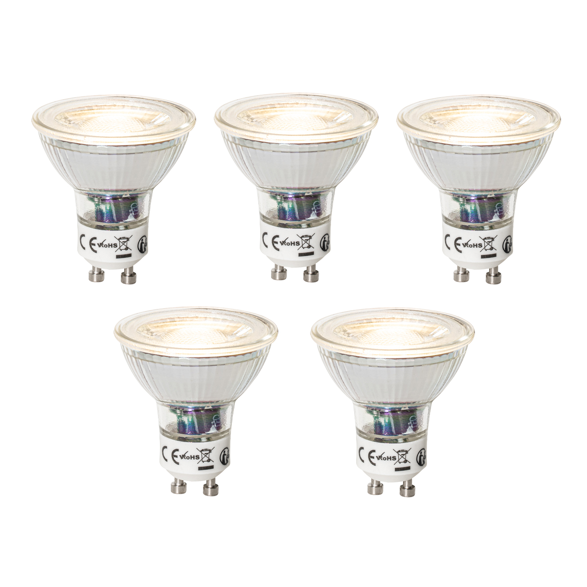 Sada 5 ks GU10 dimbare LED lamp 7W 700 lm 3000K