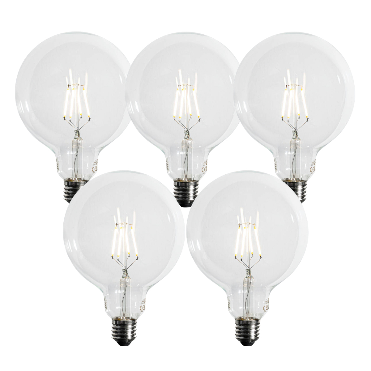 Sada 5 ks LED žárovka E27 střemi stupni stmívání