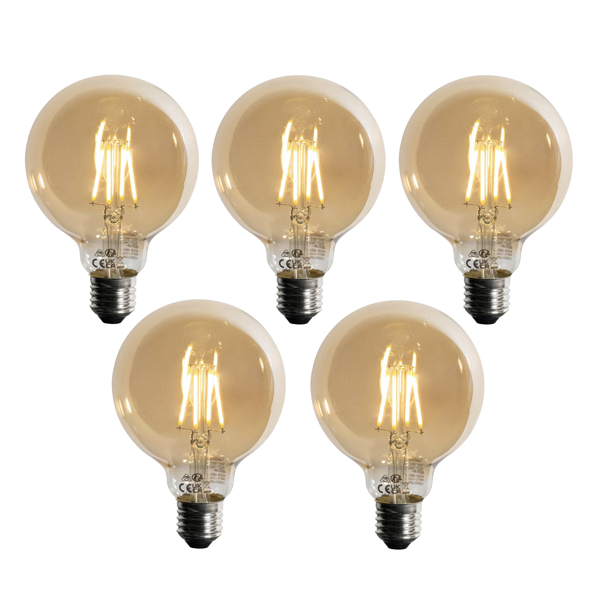 Sada 5 ks Stmívatelná LED žárovka E27 se 3 stupni stmívání