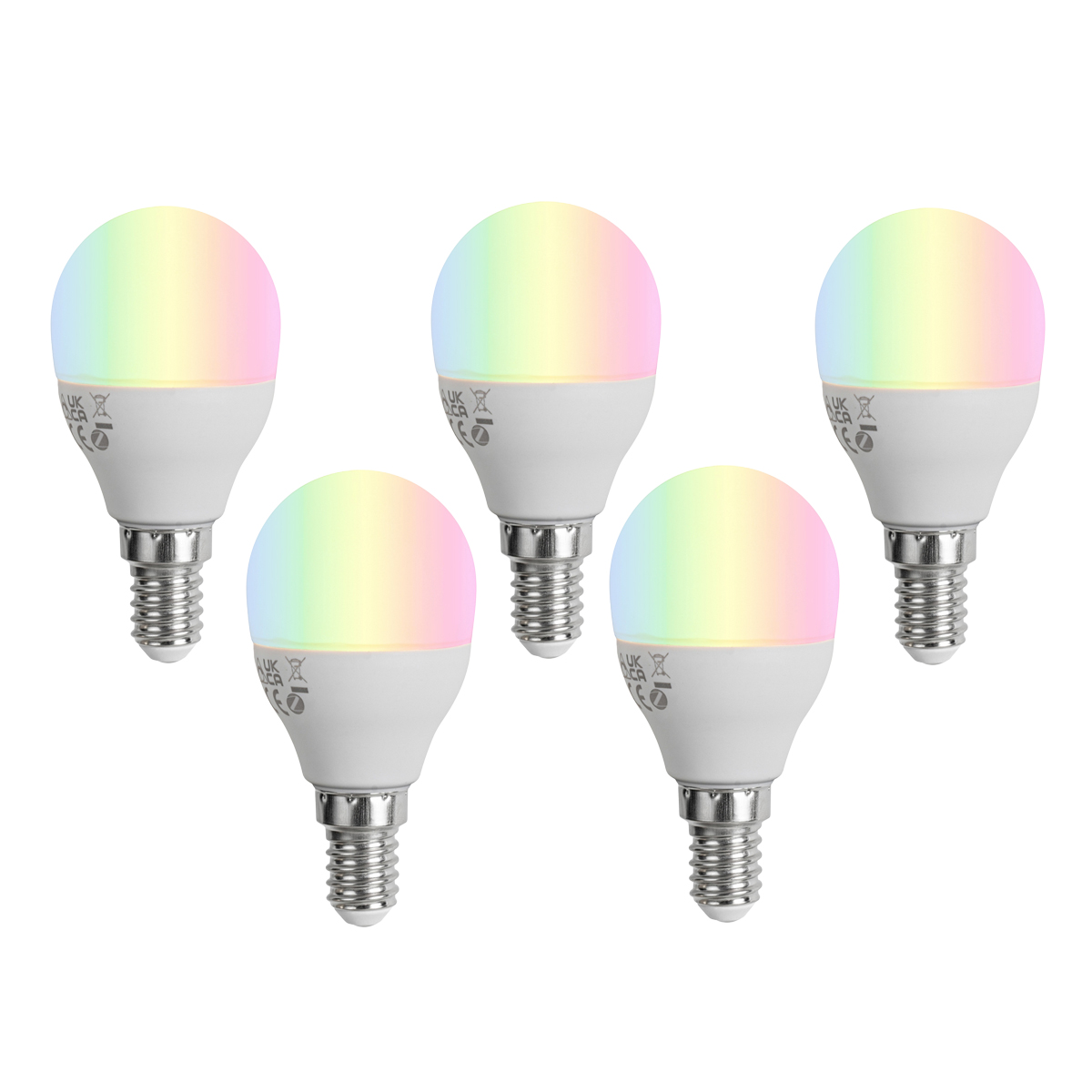 Sada 5 ks Stmívatelné LED žárovky E14 G45 Opal 4