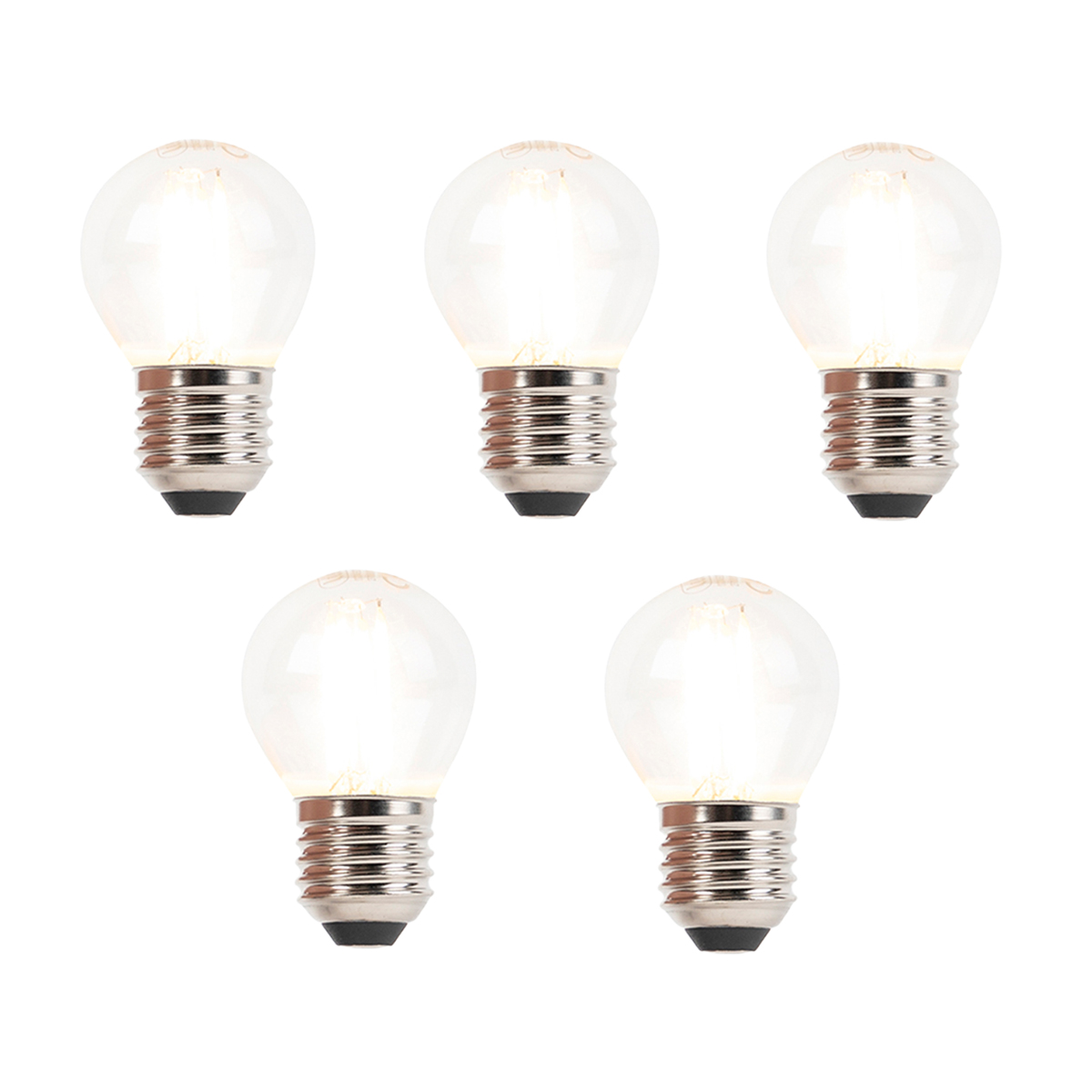 Sada 5 stmívatelných LED vláknových žárovek E27 3W 250lm 2700K